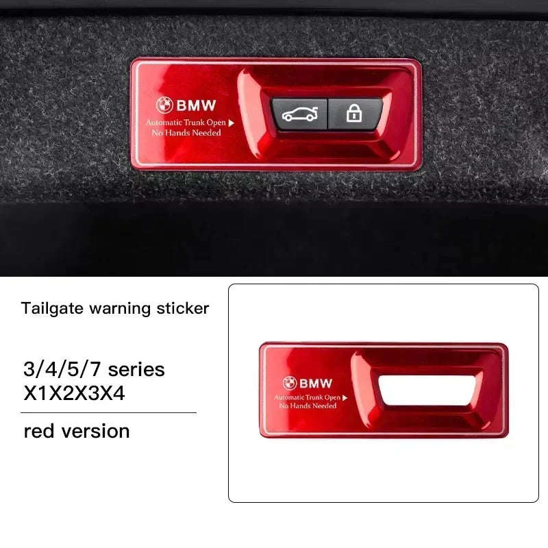 -Car Trunk Metal Reminder Sticker For BMW E46 E90 E60 F30 F10 E36 G20 G30 E92 E91 X5 E70 E30 F31 X1 X2 X3 F25 X4 F34 F45 F40 F39