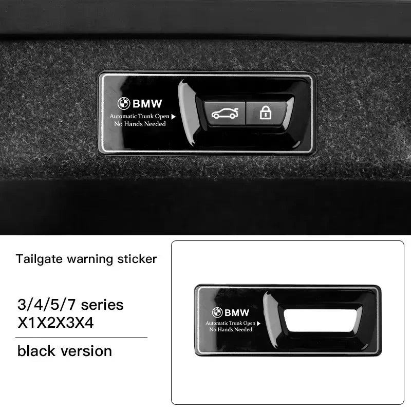 -Car Trunk Metal Reminder Sticker For BMW E46 E90 E60 F30 F10 E36 G20 G30 E92 E91 X5 E70 E30 F31 X1 X2 X3 F25 X4 F34 F45 F40 F39