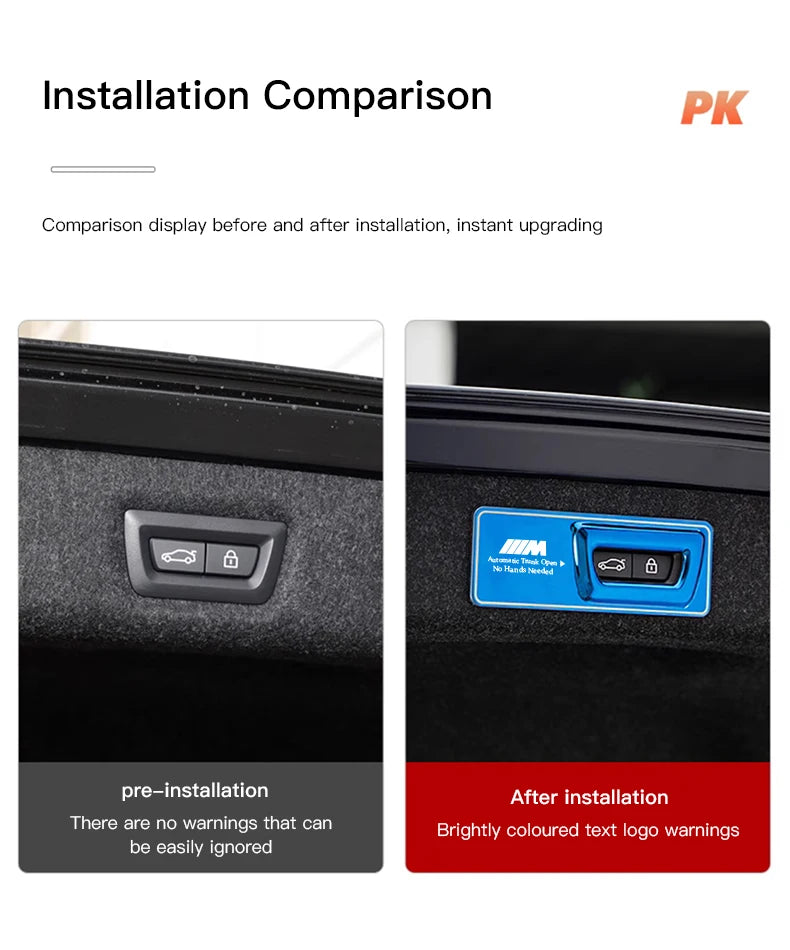 -Car Trunk Metal Reminder Sticker For BMW E46 E90 E60 F30 F10 E36 G20 G30 E92 E91 X5 E70 E30 F31 X1 X2 X3 F25 X4 F34 F45 F40 F39