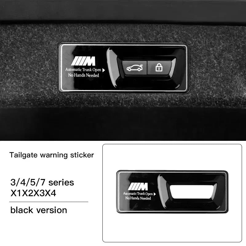 -Car Trunk Metal Reminder Sticker For BMW E46 E90 E60 F30 F10 E36 G20 G30 E92 E91 X5 E70 E30 F31 X1 X2 X3 F25 X4 F34 F45 F40 F39