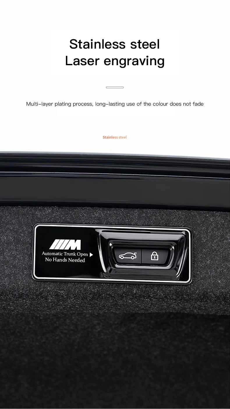 -Car Trunk Metal Reminder Sticker For BMW E46 E90 E60 F30 F10 E36 G20 G30 E92 E91 X5 E70 E30 F31 X1 X2 X3 F25 X4 F34 F45 F40 F39