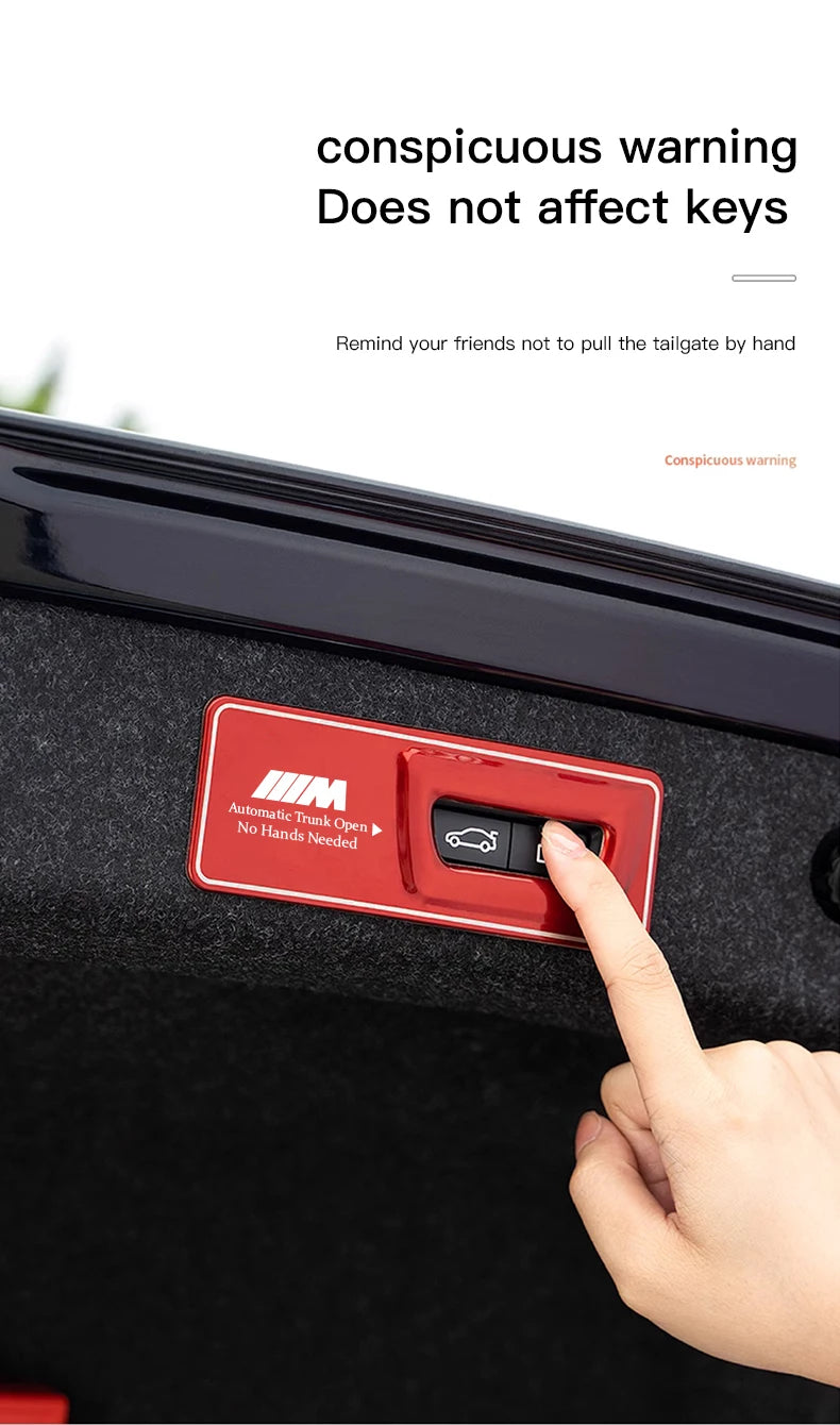 -Car Trunk Metal Reminder Sticker For BMW E46 E90 E60 F30 F10 E36 G20 G30 E92 E91 X5 E70 E30 F31 X1 X2 X3 F25 X4 F34 F45 F40 F39