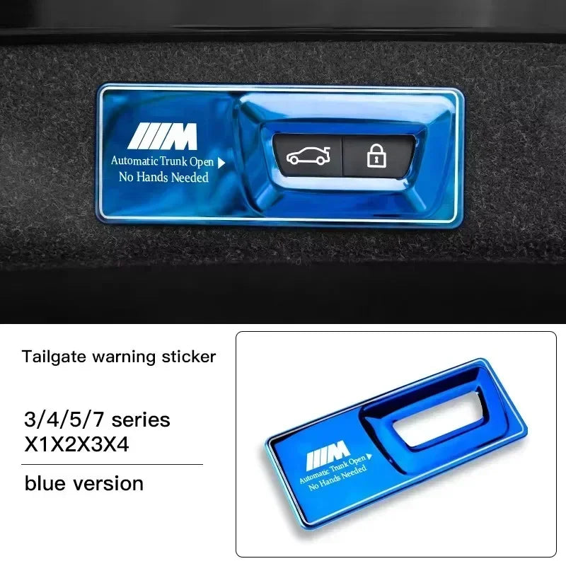 -Car Trunk Metal Reminder Sticker For BMW E46 E90 E60 F30 F10 E36 G20 G30 E92 E91 X5 E70 E30 F31 X1 X2 X3 F25 X4 F34 F45 F40 F39