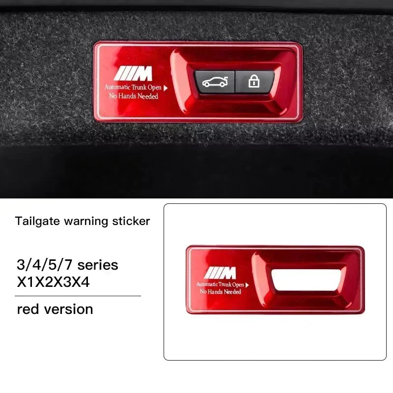 -Car Trunk Metal Reminder Sticker For BMW E46 E90 E60 F30 F10 E36 G20 G30 E92 E91 X5 E70 E30 F31 X1 X2 X3 F25 X4 F34 F45 F40 F39